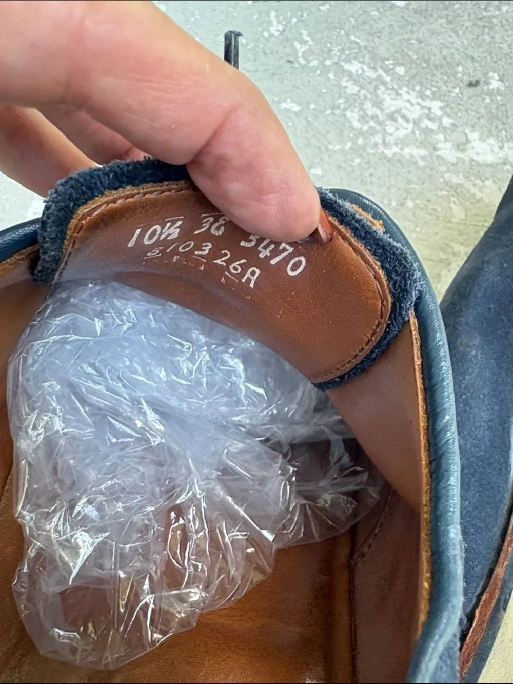 Allen Edmonds Nomad blue suede lace ups